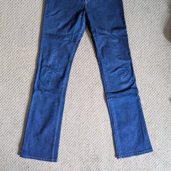 Retro long blue flared pants, high waist – tall; stretchable - Picture 4 of 4